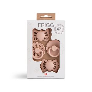 FRIGG ​​Baby's First pacifier​ 4-pack - Floral heart - Blush